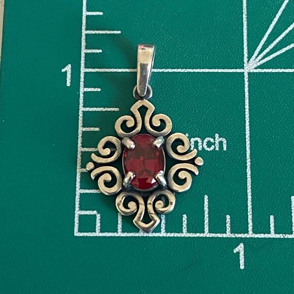James Avery Spanish Lace July(Ruby)Birthstone Pendant - Picture 4 of 4